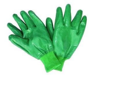 Dauerhafte Flexbilität Green Nitril-Beschichtung schützende Hand Handschuhe mit weichem Jersey-Liner