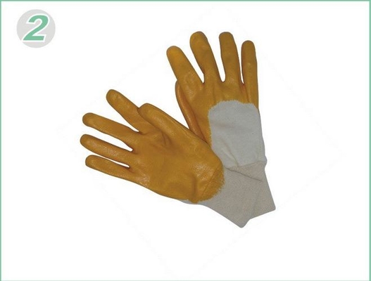 M-Leder-Schnitt-Widerstand-Gelb-Nitril-Schichts-Arbeits-Handschuhe für zusammenbauende Teile